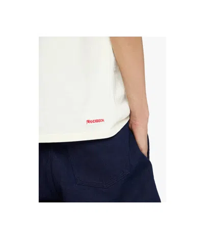 Jw Anderson Cotton T-shirt Neck Crew Short Sleeves In Nude