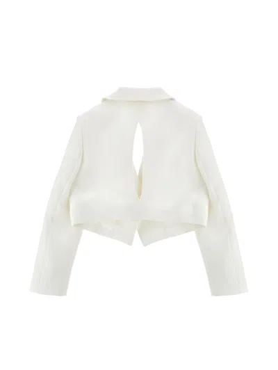 Monnalisa Spencer With Cut Out In Neutral