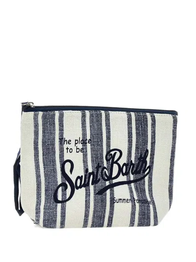 Mc2 Saint Barth Striped Zip Clutch Bag