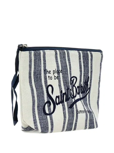 Mc2 Saint Barth Striped Zip Clutch Bag
