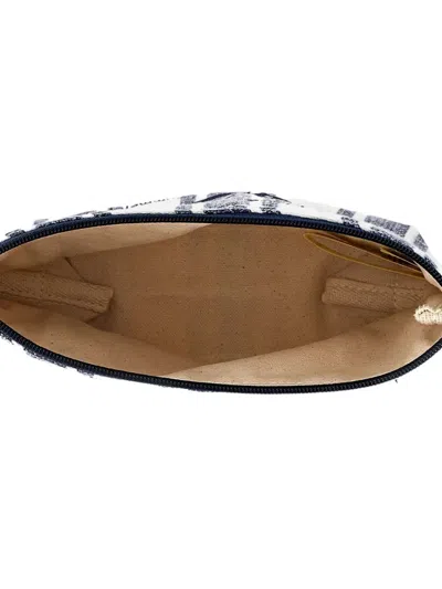 Mc2 Saint Barth Striped Zip Clutch Bag