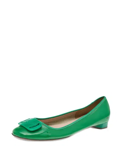 Pre-owned Ferragamo Buckle-detail Ballet Flats