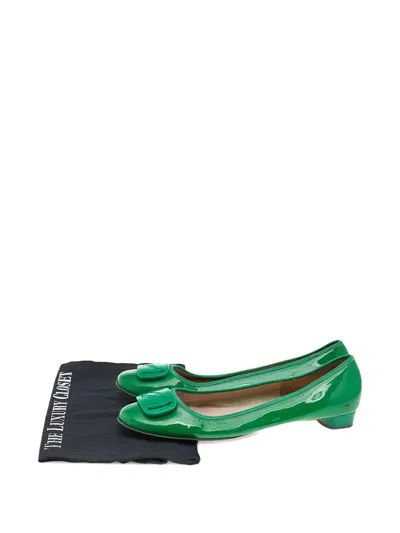 Pre-owned Ferragamo Buckle-detail Ballet Flats