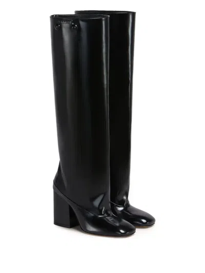 Marni Black Polished Leather Trunkaroo Knee-high Boots