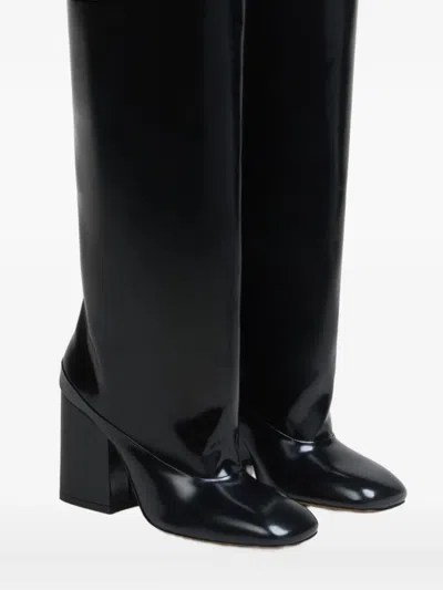 Marni Black Polished Leather Trunkaroo Knee-high Boots