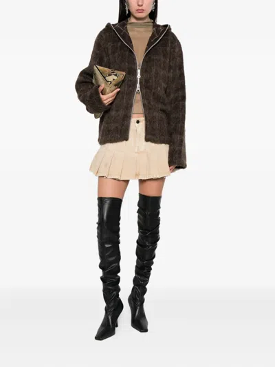 Our Legacy Checked Hooded Jacket In Brown