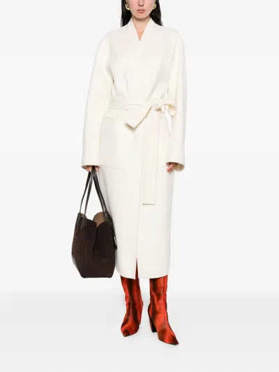 Rohe Belted Wrap Coat In Neutral