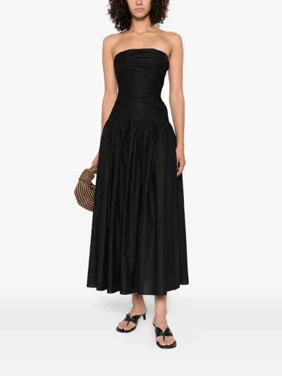 Matteau Drop-waist Strapless Midi Dress