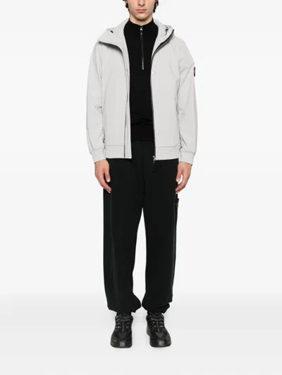 Stone Island Q100004 Hooded Zip-front Jacket In White