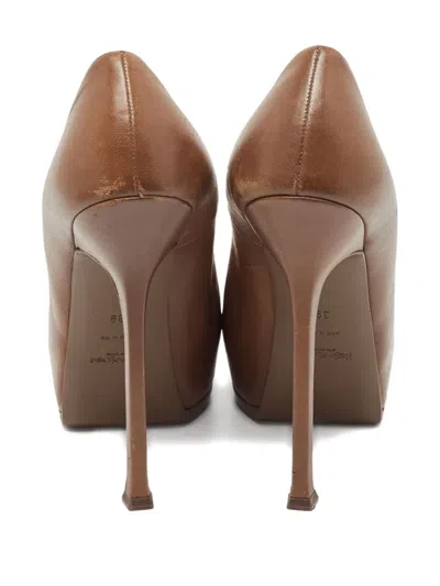 Pre-owned Saint Laurent Platform Leather Pumps