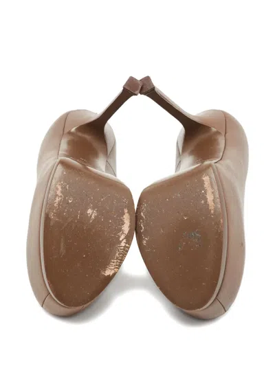 Pre-owned Saint Laurent Platform Leather Pumps
