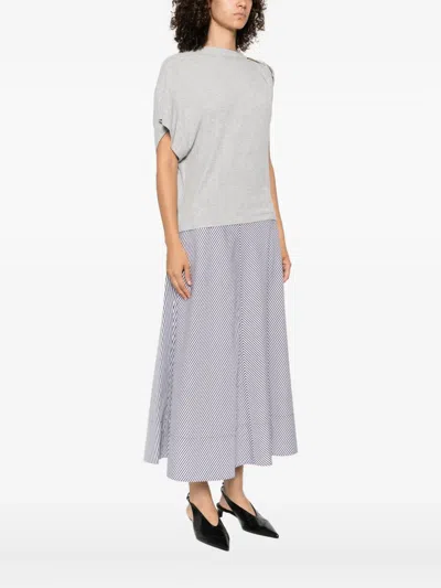 Brandon Maxwell Faye T-shirt In Gray