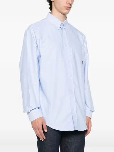 Drôle De Monsieur Embroidered Organic Cotton Shirt In White