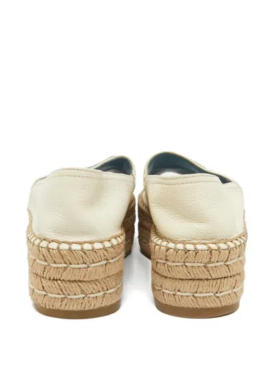 Pre-owned Prada 50mm Leather Platform Espadrilles