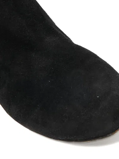 Pre-owned Miu Miu Suede Crystal-embellished Boots In Black