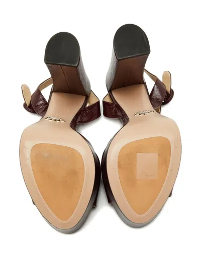 Pre-owned Prada 145mm Platform Ankle-strap Sandals