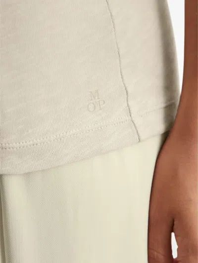 Marc O'polo Boat-neck Long-sleeve Top In Neutral