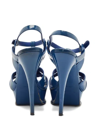 Pre-owned Saint Laurent 130mm T-bar Platform Sandals