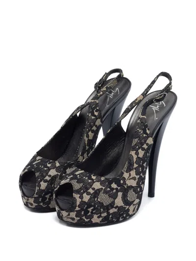 Pre-owned Giuseppe Zanotti Vintage 2023 145mm Lace Sandals