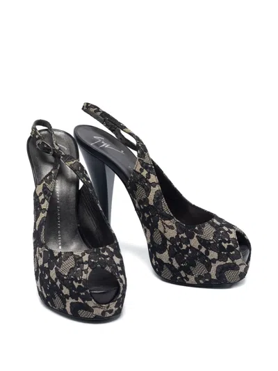 Pre-owned Giuseppe Zanotti Vintage 2023 145mm Lace Sandals