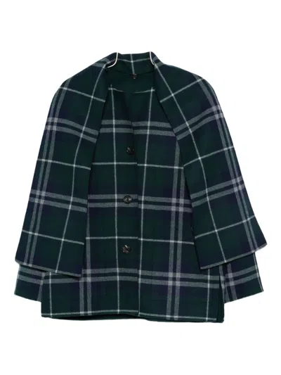 Alicia Audrey Check Button-down Jacket