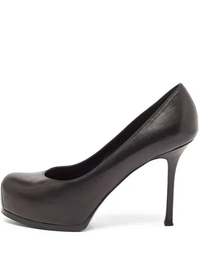 Pre-owned Saint Laurent Leather Heeled Pumps In Black