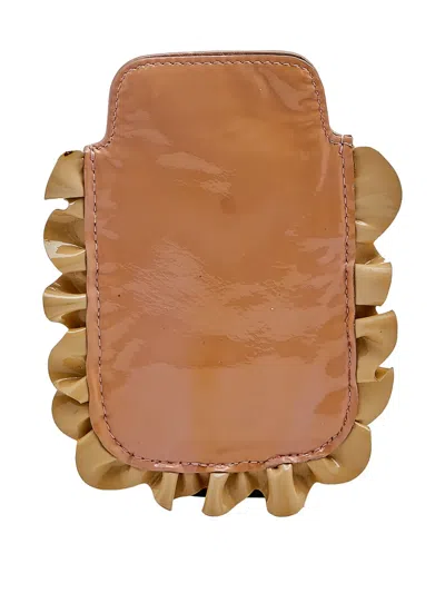 Pre-owned Miu Miu Bow-detail Ruffled Phone Case