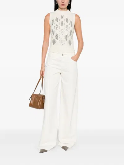 Ermanno Scervino Wide-leg Jeans In White
