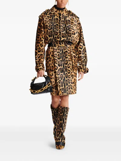 Balmain Leopard-print Skirt In Animal Print