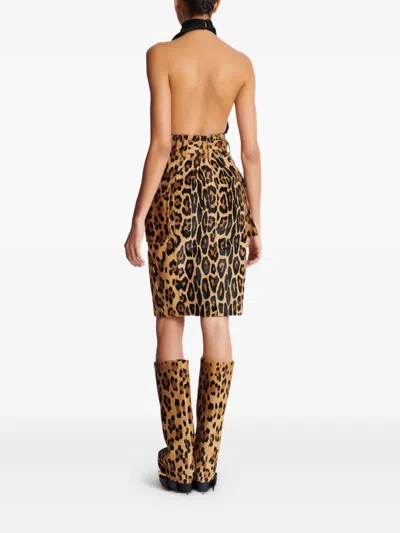 Balmain Leopard-print Skirt In Animal Print
