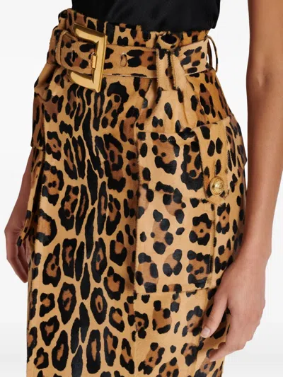Balmain Leopard-print Skirt In Animal Print