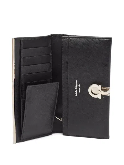 Pre-owned Ferragamo Leather Wallet In Black