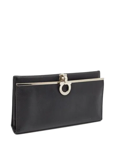 Pre-owned Ferragamo Leather Wallet In Black