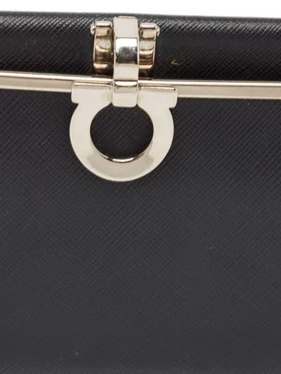 Pre-owned Ferragamo Leather Wallet In Black