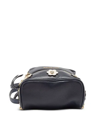 Pre-owned Michael Kors Vintage Floral Leather Backpack In Blue