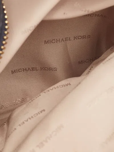 Pre-owned Michael Kors Vintage Floral Leather Backpack In Blue