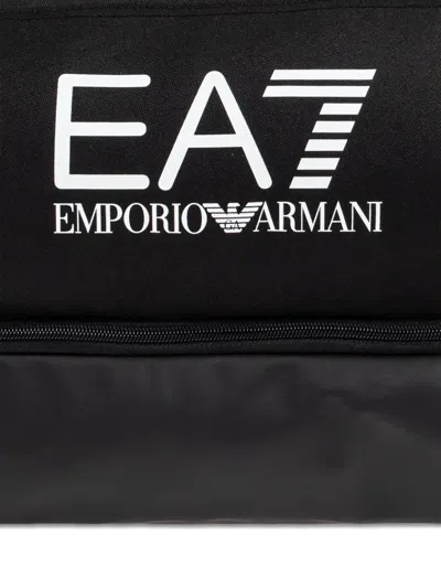 Ea7 Train Core Polyester Duffle Bag With Logo In Black