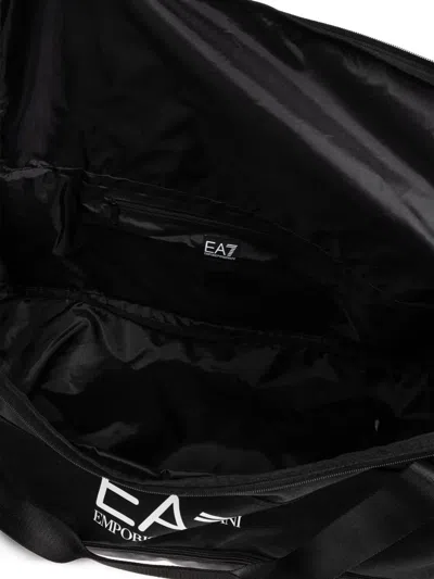 Ea7 Train Core Polyester Duffle Bag With Logo In Black