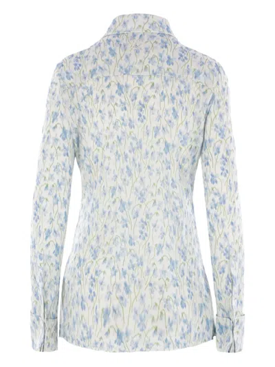 Loewe Floral Print Shirt In Blue
