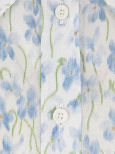 Loewe Floral Print Shirt In Blue