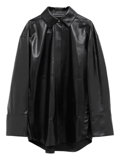 Loewe Lambskin Shirt In Black