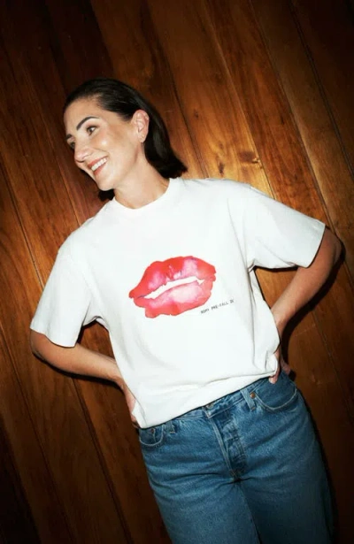 Romy Lips Tee In White