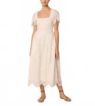 Cleobella Yesenia Midi Dress In Ivory Eyelet