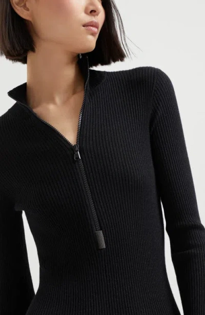 Brunello Cucinelli Sparkling Jumpsuit With Monili In Black