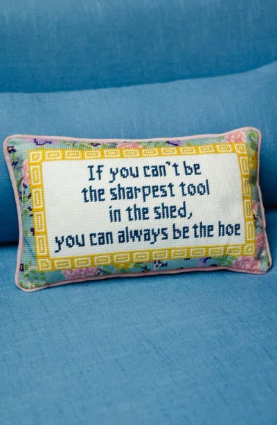 Furbish Sharpest Tool Needlepoint Pillow In Multi