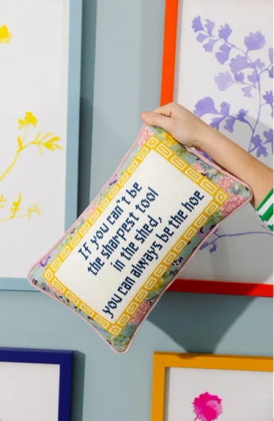 Furbish Sharpest Tool Needlepoint Pillow In Multi