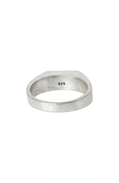 Allsaints Rectangle Flat Signet Ring In Metallic