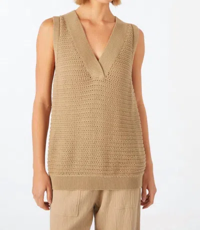 Amo Jerrie Sweater In Khaki In Gold