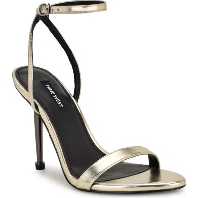 Nine West Women's Reina Ankle Strap Stiletto Sandals In Gold