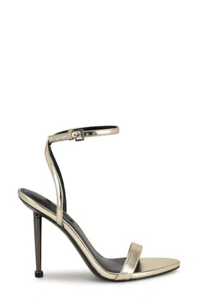 Nine West Women's Reina Ankle Strap Stiletto Sandals In Gold